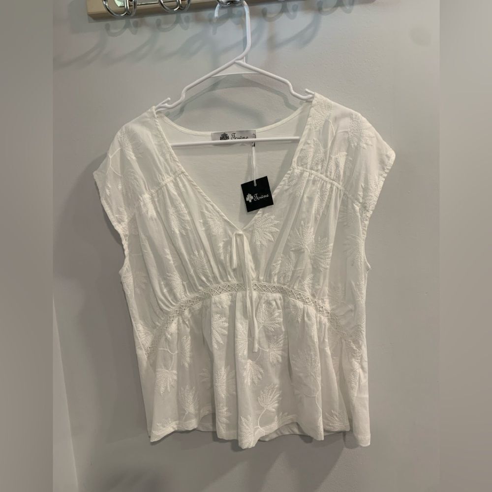 Elegant White Embroidered Blouse
